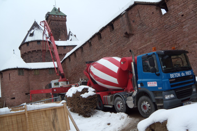 Chantier au Château du Haut-Koenigsbourg